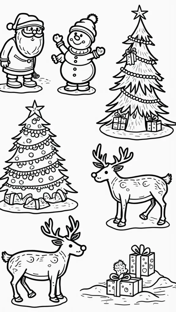 printable christmas color pages